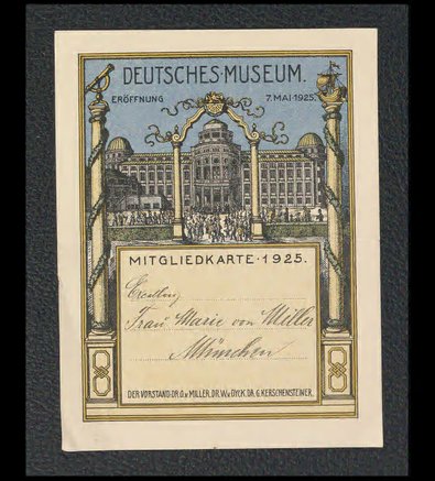 Mitgliedskarten_Marie_von_Millers_für_das_Deutsche