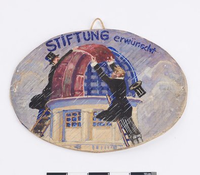 Ovales_Pappschild_STIFTUNG_erwünscht,_handgemalt